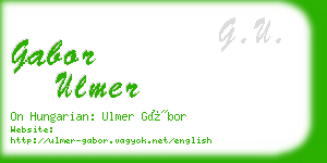 gabor ulmer business card